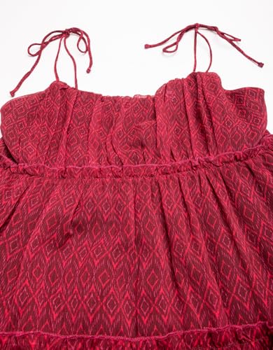 Image of Moomaya Women Printed Mini Dress, Strappy Shoulders Tiered Short Summer Dress