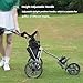 FLAGTAG Golf Push Cart 3 Wheel, Folding Golf Cart with Foot Brake,Cooler Bag, Umbrella Holder, Cup Holder, Storage Compartment