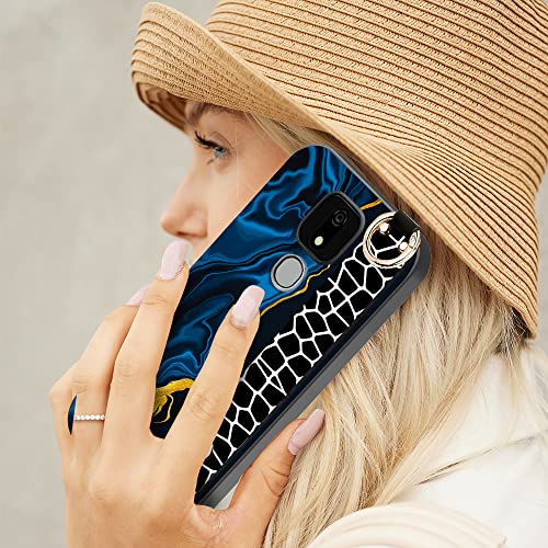 Pusiikeer For Ans Artia Ack2326 Phone Case,Fashion Marble Pattern Wrist Strap Stand Case With Tempered Glass Screen Protector Wristband Bracelet Phone Case For Ans Artia Ack2326 - Mirage #TOP4