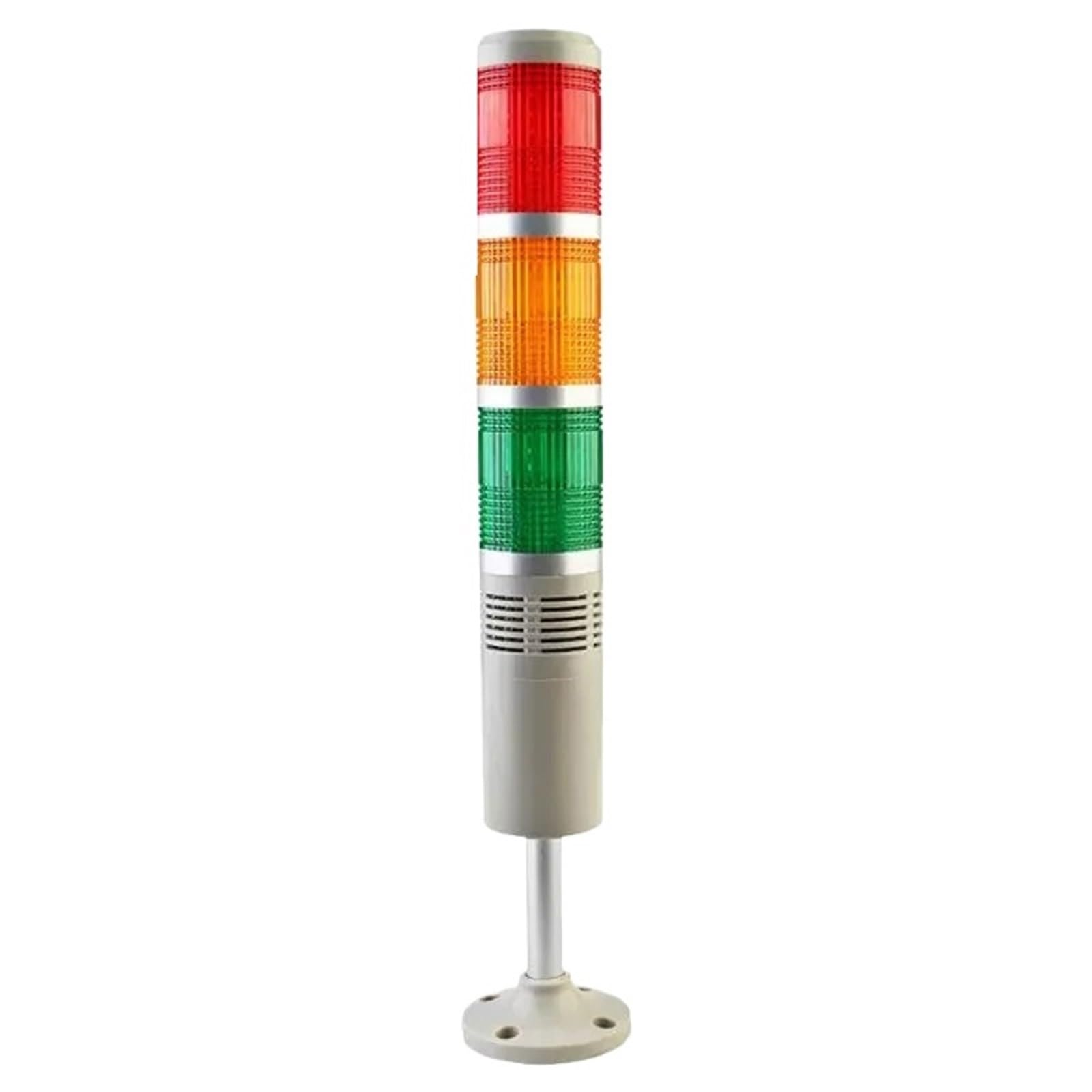 TB50-3T (W)-50 mm wielowarstwowa lampka ostrzegawcza LED, kolor czerwony, żółty i zielony, zawsze włączony z brzęczykiem. (110 V Flashes)