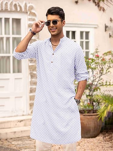 Image of BE ACTIVE Cotton Kurta for Men | Traditional and Classy Design | Indian Kurta | Full Sleeve Kurta