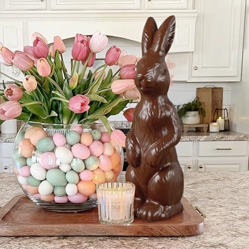 Zesua Easter Decorations for Home, 14.5' Easter Decorations Bunny Figurine