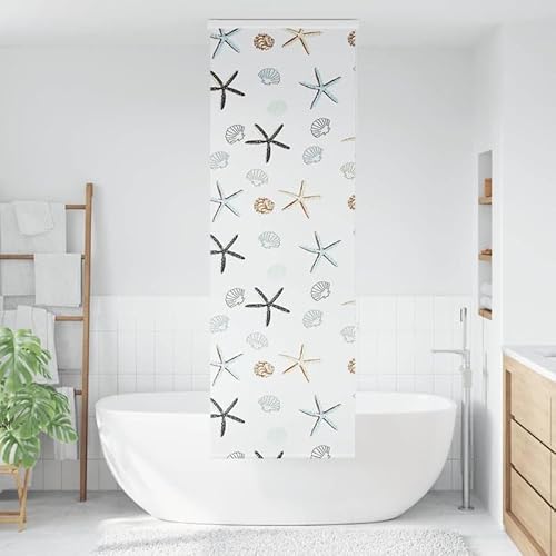 Tenda a rullo per doccia con cassetta, 70 x 240 cm, pellicola per finestre in PEVA, impermeabile e facile da pulire, larghezza tessuto 66 cm