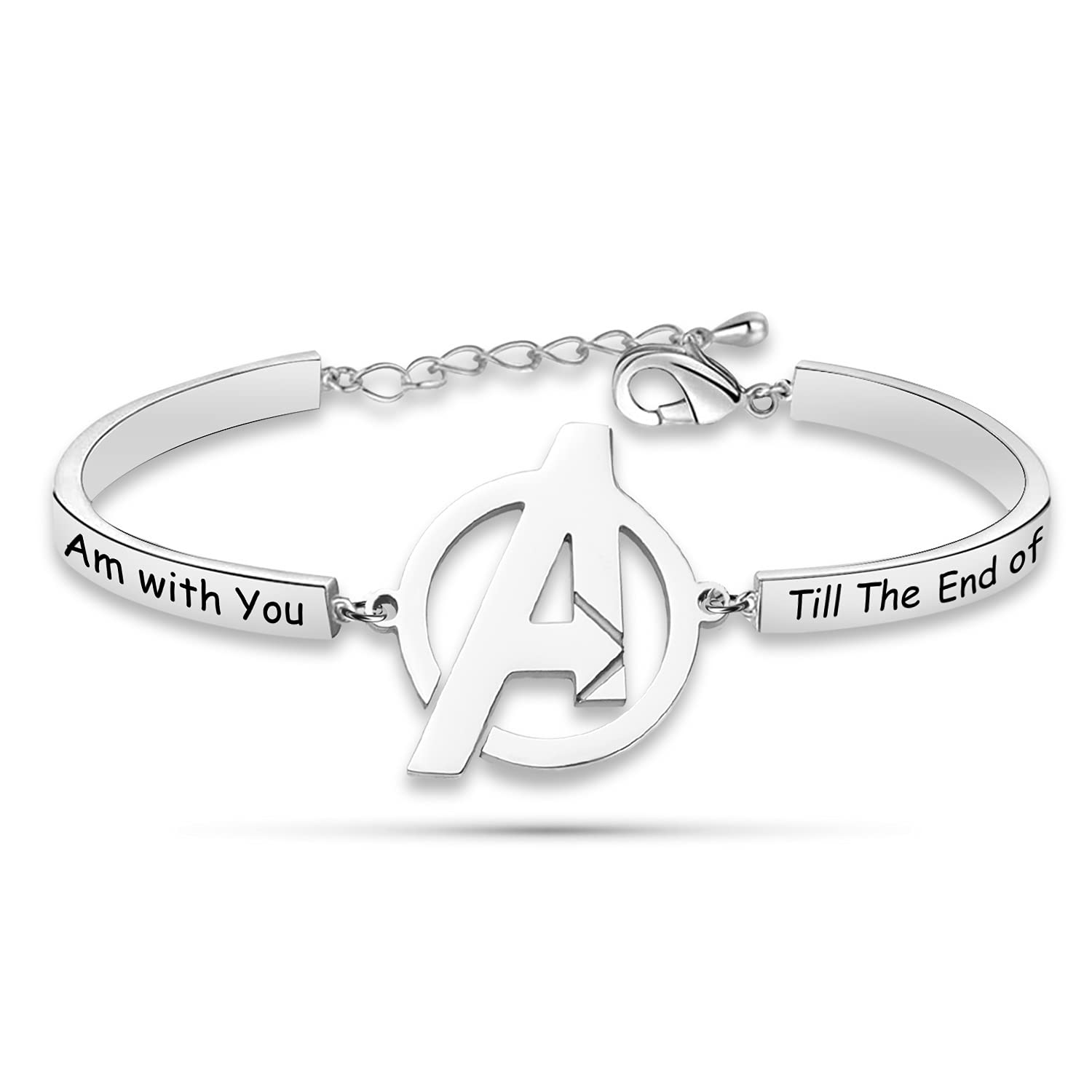 G-AhoraI Am with You Till The End of The Line Avengers Bracelet Marvel Friendship Jewelry for BFF Couple-BR