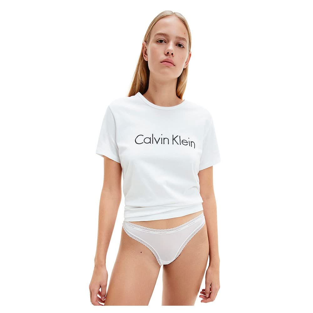 Calvin Klein Damen String Tanga, Mehrfarbig (White), XXL