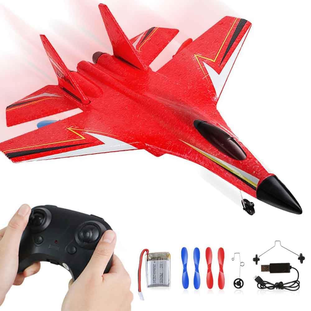 Avión RC de Espuma 2.4GHz con Plano de Control Remoto de luz LED Lista para Volar RC GLIDA RC Helicóptero para Adultos Boys Boys
