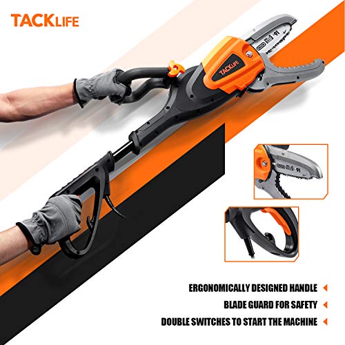 TACKLIFE Electric Chainsaw, 5 Amp 8-Inch JawSaw Chainsaw, 8.4 m/s Chain Speed, No Installation Required, Self-Lubrication, Oregon Chain