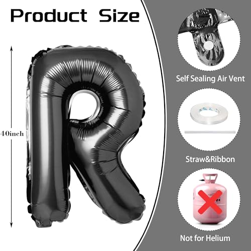 Image of 40inch Bride to Be Balloons - Jumbo Bride or Die Balloons for Bridal Shower Bachelorette Party Decorations and till Death Do Us Party Supplies （Black）