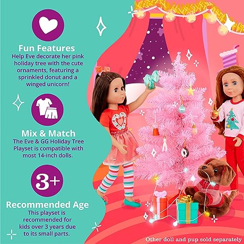 Muñeca y set de árbol navideño 14 pulgadas miniatura 4