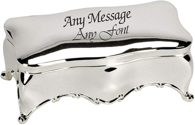 Personalised Engraved Silver Plated, Large Westminster Trinket Box, Perfect for Any Special Occasion
