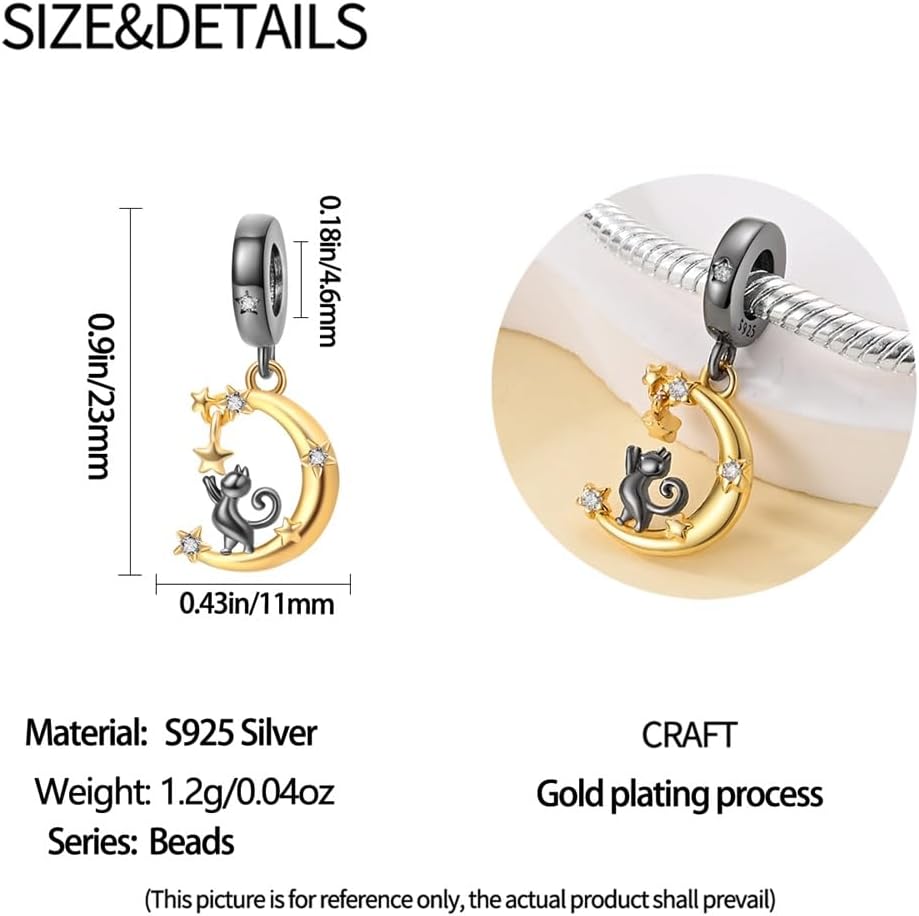 925 Sterling Silver Charms for Bracelets Necklaces Dangle Pendant With 5A Cubic Zirconias Bead Charm for Women DIY Jewelry - Image 3