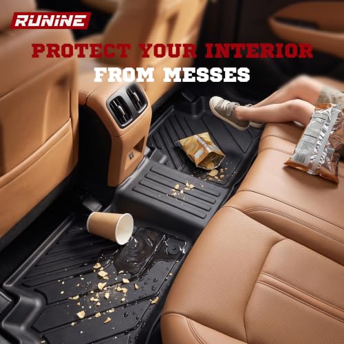 Image of Floor Mats for Hyundai Tucson 2022-2026 (Not for Hybrid & PHEV), 2-in-1 All Weather TPE Floor Liners with Removable Carpet Layer, Custom Fit Waterproof Anti-Slip Car Mats Front & Rear