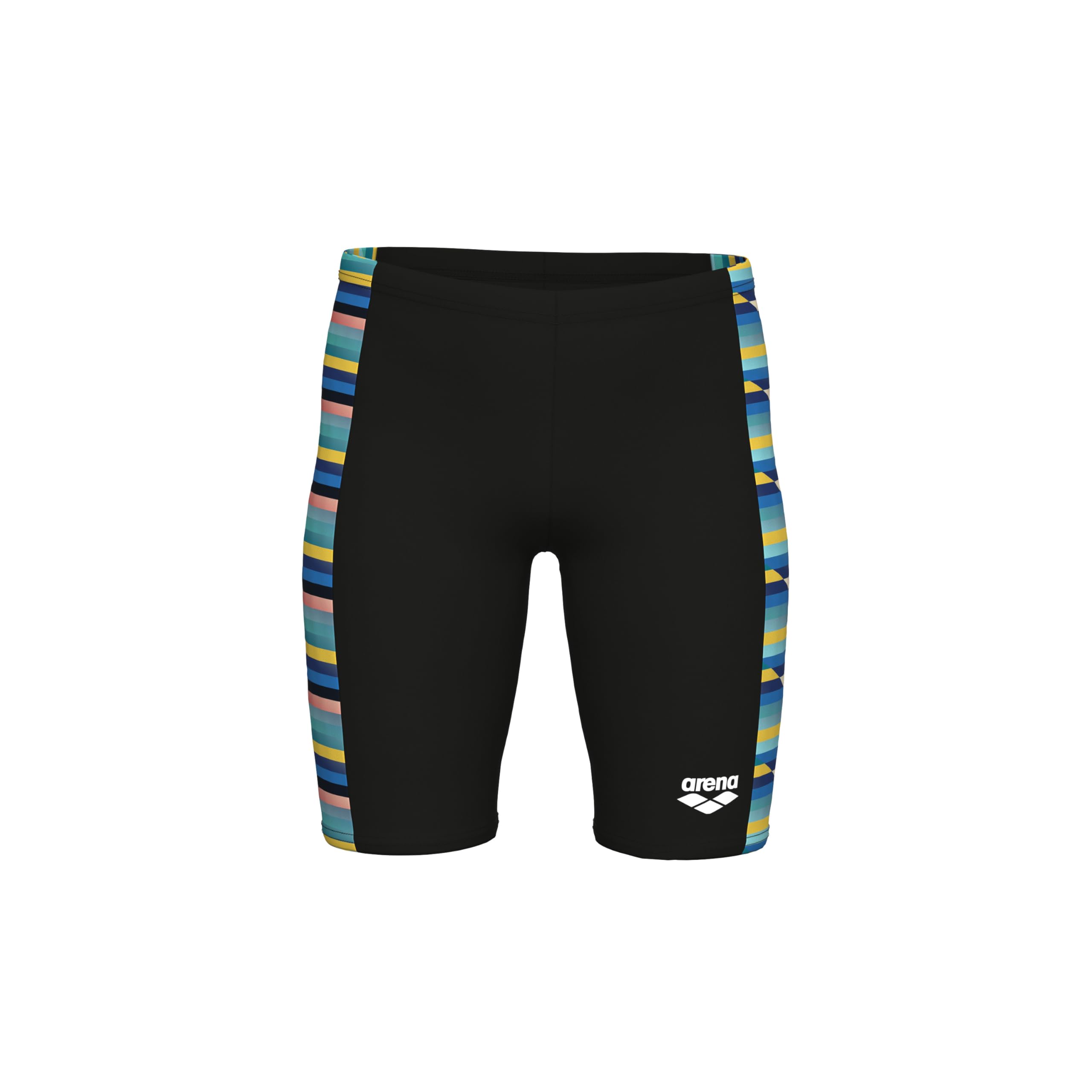 Arena Boys Racing Stripe Swim Jammer - Black/ - 13 (XL)