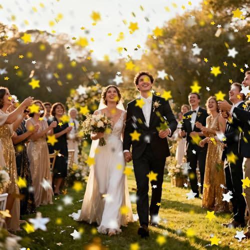 Image of 8 PCS Party Confetti Poppers Cannons for Wedding Birthday Graduation Baby Shower Anniversary Christmas New Year's Party Celebrations Supplies and Favors (8Pcs Gold Silver)