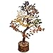 Seven Chakra Gemstone Tree of Life - Crystal Tree Artificial Bonsai Tree Feng Shui Money Tree Plant Indoor Reiki Supplies Healing Crystal for Spiritual Energy Wiccan Meditation Gifts (Golden Wire)