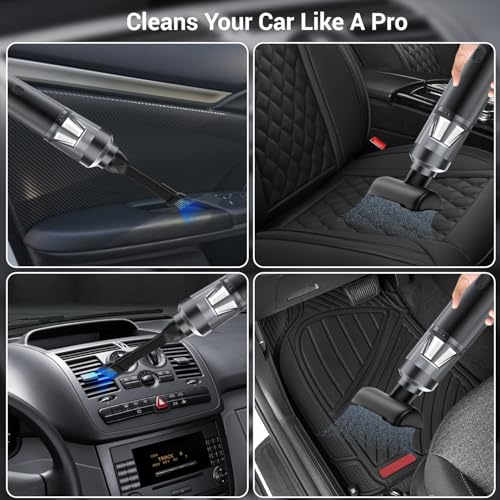 Image of MILAGROW Duster Pro Portable Vacuum Cleaner & Blower with Powerful 16000Pa Suction, Modern & Straight Line Design, Cordless & Rechargeable with Multipurpose Accessories for Car /Home /Office /Outdoors