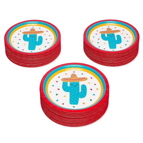 Image of American Greetings 36-Count Paper Dinner Plates, Fiesta Party Supplies