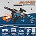 Automatic Toy Foam Blaster Sniper with Scope, Electric Toy Gun Dart Blaster with 120 Foam Darts for Guns, IR, Flashlight, Goggles, Air Pocket Technology Outdoor Shooting Game Kids Toys for 8-12 -Blue