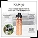 Kamojo Copper Water Bottle for Drinking - Hammered 100% Pure Copper Tumbler with Push Button Lid, Removable Insulating Sleeve & Straw - Handcrafted 32 fl oz Ayurvedic Cup for Water