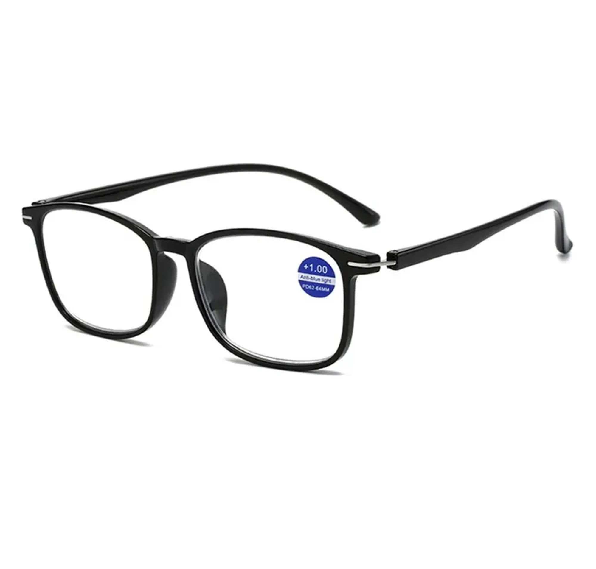 AUGEN Anti Glare Blue Cut Multi Focus Full Rim Rimless Reading Glasses 3 Powers in 1 (+2.50)