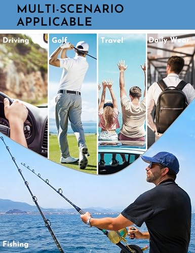 Image of BIRCEN Polarized Anti-Glare Sunglasses for Men: Lightweight Metal Wrap around Sun Glasses UV Protection for Driving Fishing