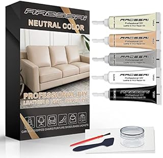 Neutral Color Leather Repair Kit - for Sofa, Jacket, Furniture, Car Seats and Purse. PU Leather Leather Repair Paint Gel. Provide Color Matching Guide & Super Easy Instructions