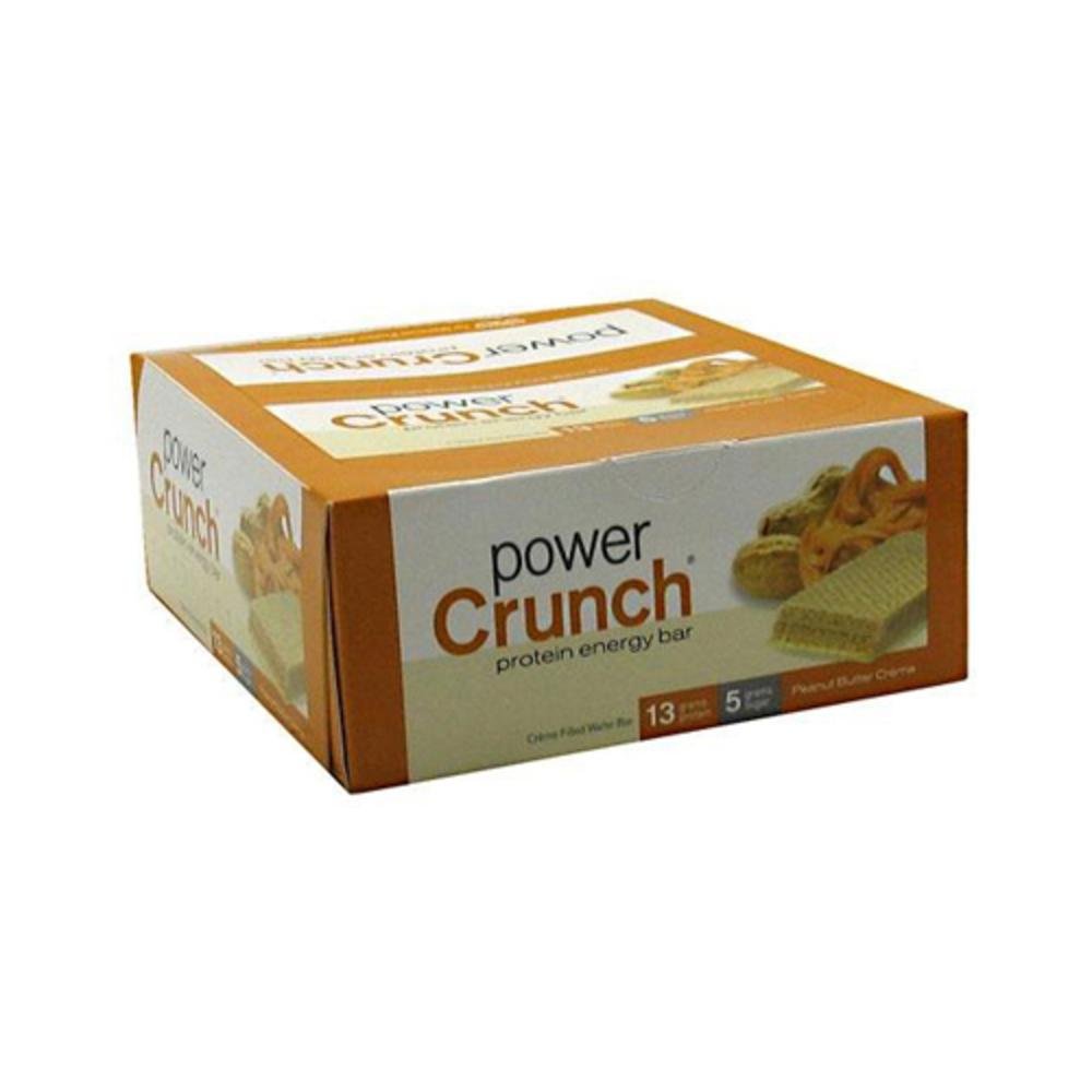 Power Crunch Whey Protein Bars, High Protein Snacks with Delicious Taste, Peanut Butter Cream, 1.4 Ounce (12 Count)