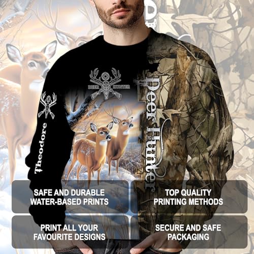 Image of PriAmi Custom Camo Hoodie for Women, 3D Pullover Hunting Sweater Gift
