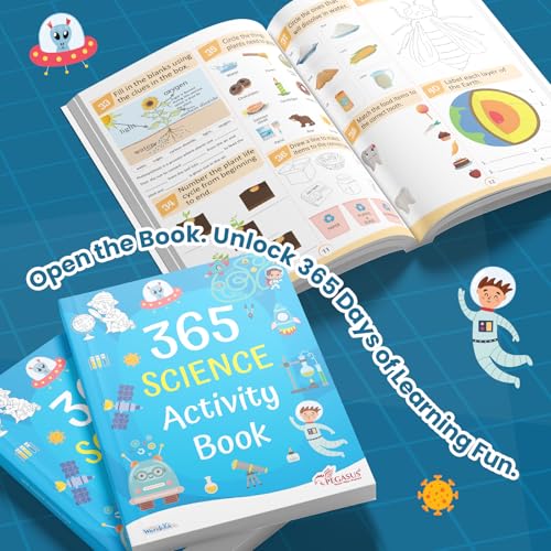 Image of 365 Science Activity Book for Kids 4+ | Fun Educational Activities with Puzzles, Mazes, Games & Coloring | Daily STEM Learning & Creativity | Best Gift for Children