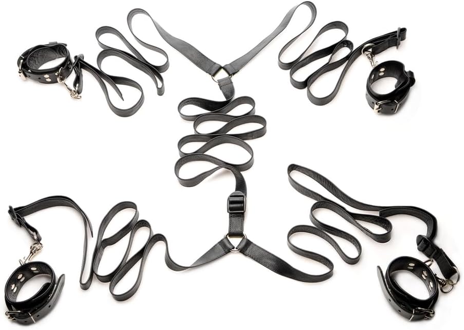 Premium Leather Bed Restraint Kit