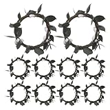 Cabilock 12 Blatt-serviettenringe – Grüne Serviettenhalter – Landhausdekoration für Festessen Kränze Und Girlanden im Vintage-landhausstil