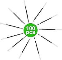 Vista 7 de 100 repuestos para bolígrafos con cuentas, recambios de bolígrafos de 0.039 in, recambios de bolígrafos de cuentas de bolígrafo negro, repuestos