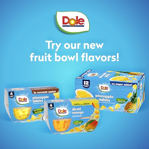 Image of Dole Diced Peaches No Sugar Added - Dole Fruit Bowls Snacks - 4 oz Fruit Bowls - 12 Pack