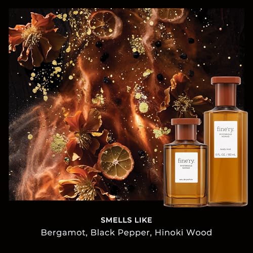 Image of Fine'ry Bergamot Hinoki Hair + Body Fragrance Mist Spray for Women & Men - Mysterious Nomad - Spicy, Citrus, Clean Scent with Bergamot, Black Pepper, Hinoki Wood, Long-Lasting Fragrance Gift (5 Fl Oz)