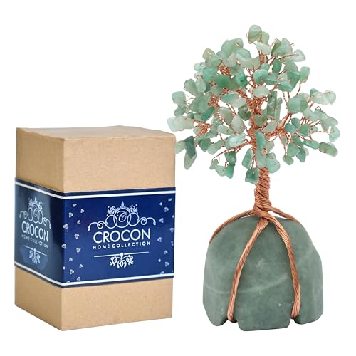 Image of Crocon Green Aventurine Crystal Tree, Birthday Gifts for Women, Men | Green Aventurine Stone Base Tree of Life Decor for House, Sister Gift, Birthday Gifts for Mom & Dad, House Warming Gift