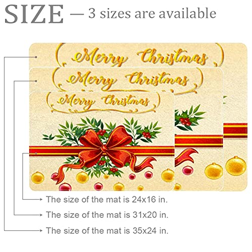 Tapis de porte antidérapant Noël pour entrée couloir et garage