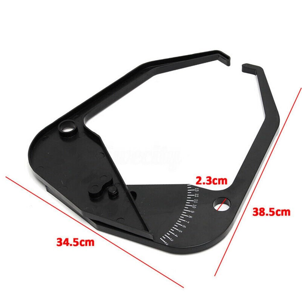 Bilanciatore per pneumatici, strumento di misurazione della larghezza del cerchione, strumento di misurazione con numeri bianchi luminosi, calibro in plastica portatile per bilanciatori