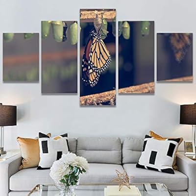 SIGNWIN 5 Panel Canvas Wall Art Modern Art...