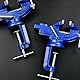Retoo Schraubstock Drehbar, Backenbreite 50mm Spannweite 50mm Sicheres Fixieren von Werkstücken, Tischschraubstock mit Schutzbacken und Klemmbacken Schraubstock aus Grauguss Zum Schweißen Kleben