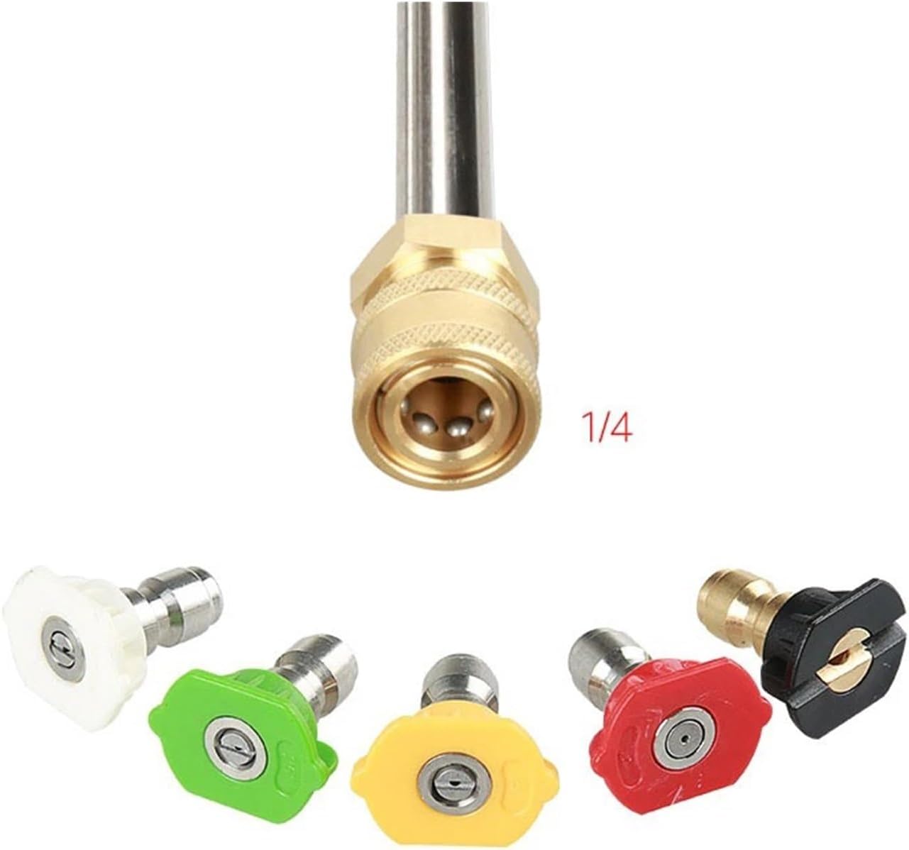 SSIMOO Pressure Washers Gutter Cleaning Wand Tip Metal Jet Lance/Wand 1/4" Quick Connect Compatible with K2 K3 K4 K5 K6 K7(D)