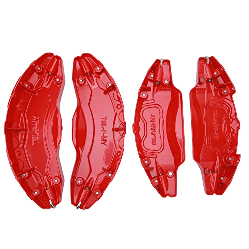 Cubiertas de Pinza de Freno para Model Y 2020-2023, Cubiertas de Pinza de Freno Delantero Y Trasero de Cubo de Rueda de 19 Pulgadas Y 20 Pulgadas, Juego de 4 (Rojo)
