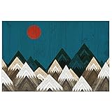 EZYES Modern Geometry Mountain Door Mat Front Indoor Outdoor Doormat, Waterproof Non-Slip Kitchen...