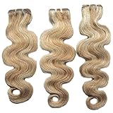 Body Wave Bundles Honey Blonde Bundles For Black Women 3 Bundles P27/613 Brazilian Virginia Human Hair Ombre Wig Human Hair Extension 100g/Pcs 16 18 20 Inch