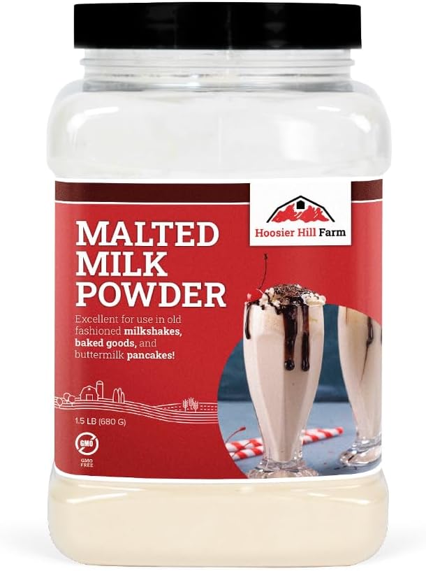 Hoosier Hill Farm Malted Milk Powder, 1.5LB (Pack of 1)