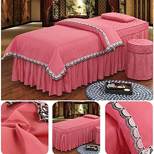 Xkun high-end schoonheidssalon speciale schoonheid bed cover vierdelige high-end licht luxe jacuzzi bed jurk combinatie… - Image 4