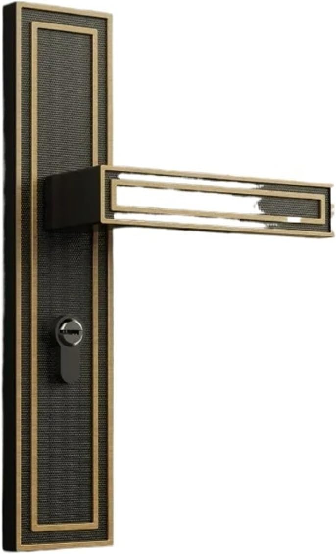1 Set zinc Alloy Silent Door Lock Bedroom Door Handle Lock with Key(100 * 40 * 8mm)