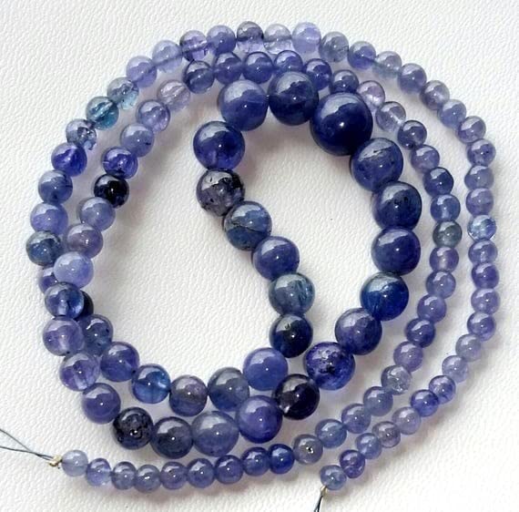 Tanzanite perles lisses de 3-7 mm pour créer un cadeau d'anniversaire inoubliable