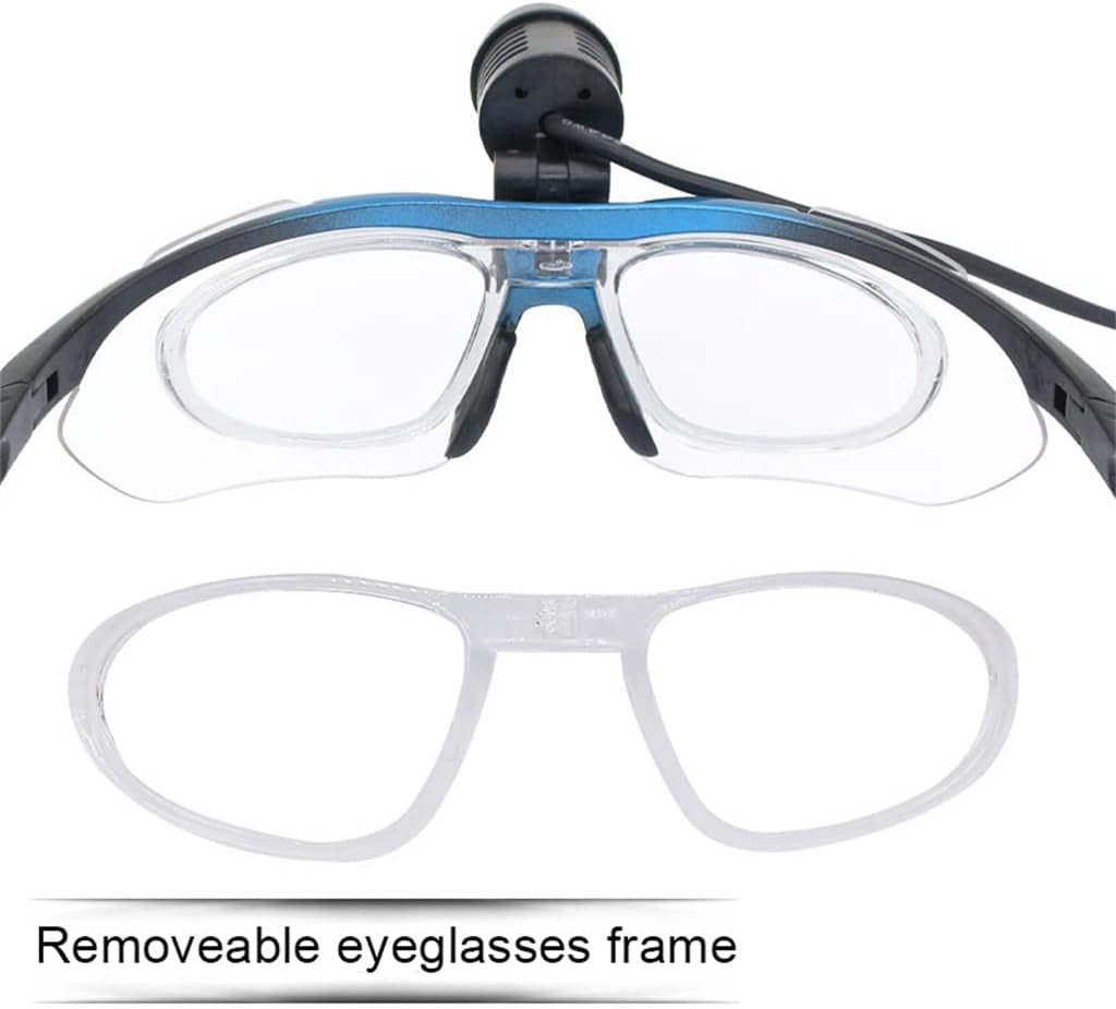 Headlight with Light Glasses Brightness Adjustable for ENT Examination Magnifying Glass