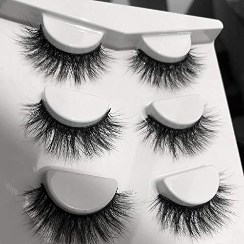 Alicrown Faux Mink Lashes Pack 3D Volume Natural Fluffy Wispies Cross False Eyelashes #TOP5