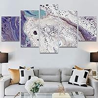 SIGNWIN 5 Panel Canvas Wall Art Modern Art Abstract Fluids for Home Decorations Ready to Hang - 60